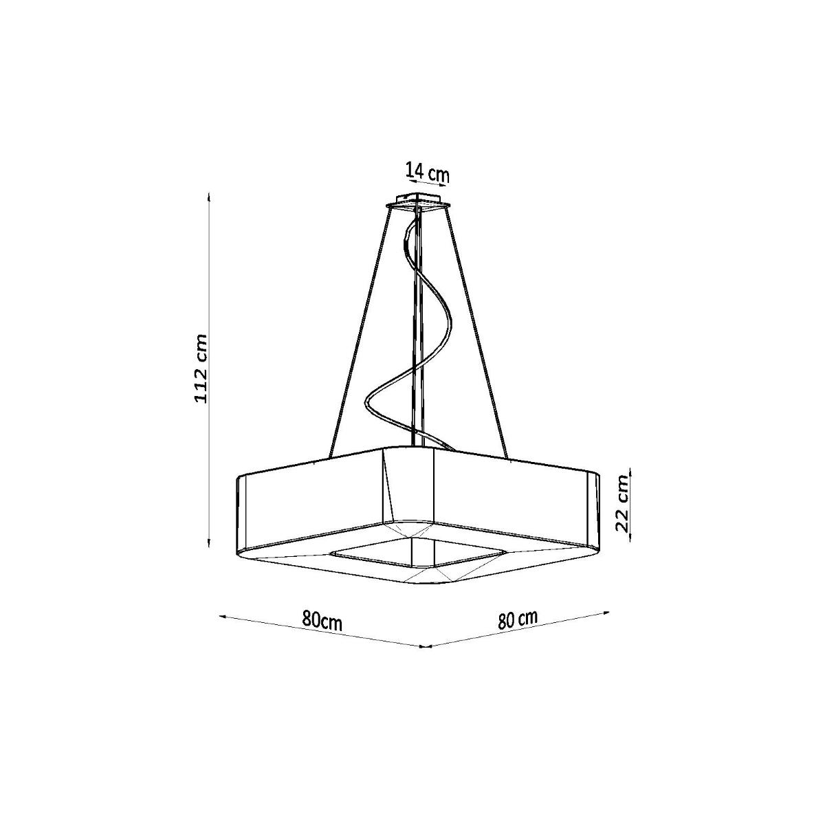 Żyrandol URANO 112x80x80cm biała lampa nowoczesna wisząca E27 nr. 4