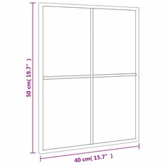 Lustro 40x50 cm do łazienki sypialni ścienne prostokątne żelazo czarne - Miniaturka zdjęcia nr 8