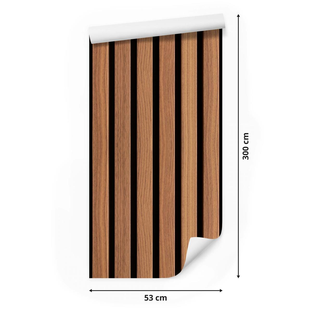 Tapeta LAMELE DREWNO Imitacja DESKI 53x300 Dekoracja z Modnym Wzorem 3D nr. 4