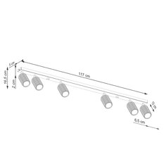 Plafon Karbon złoty 16.5x6.5x117cm złoty - Miniaturka zdjęcia nr 9