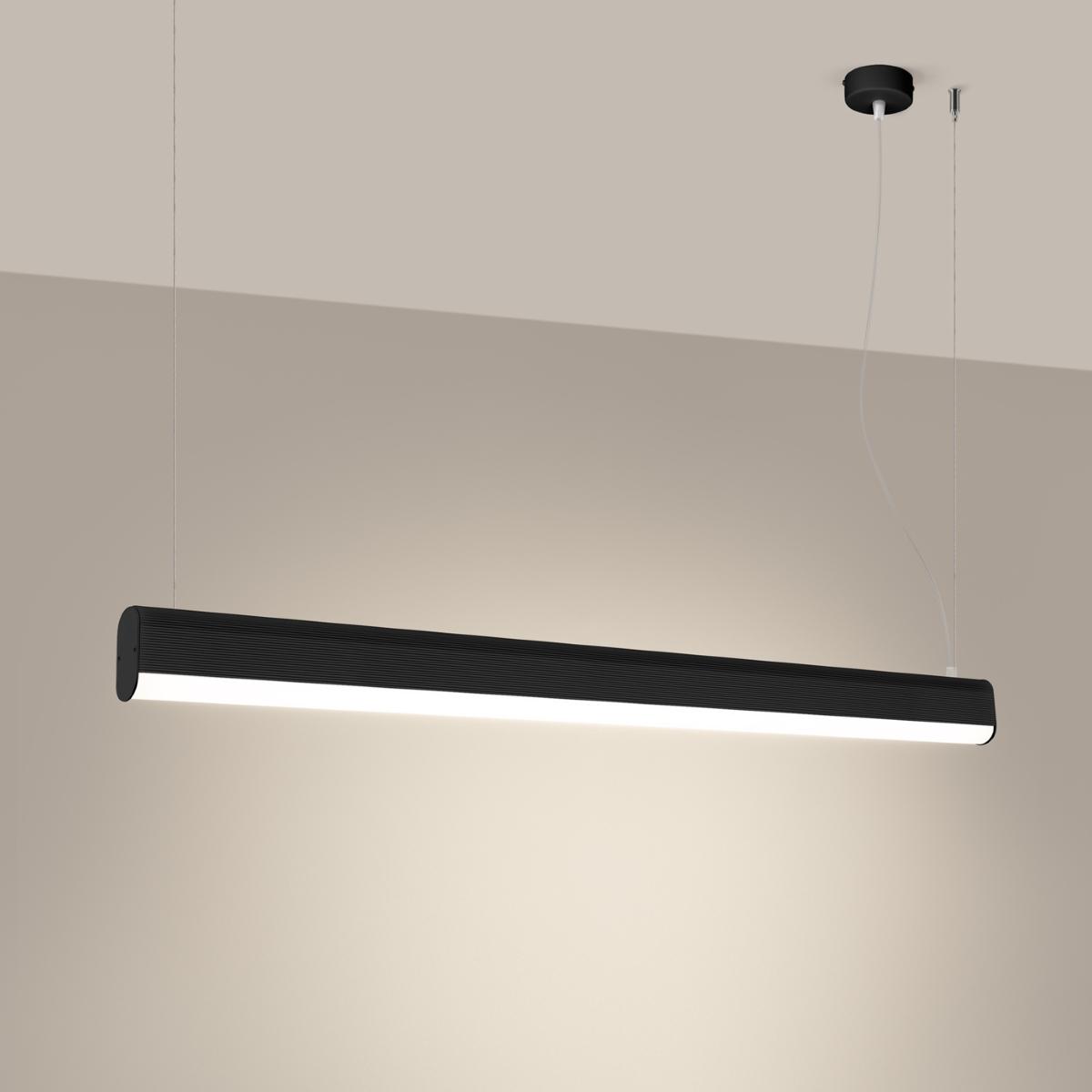 Lampa wisząca FARGE czarna LED 3000K 150x8x120cm nowoczesna LED do salonu nr. 3