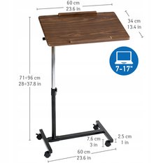 Tatkraft Gain stabilny stolik pod laptopa, 4 kółka - Miniaturka zdjęcia nr 2