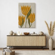 Duży Obraz Do Salonu Pomarańczowe Tulipany Rośliny Styl Boho 80x120cm - Miniaturka zdjęcia nr 7