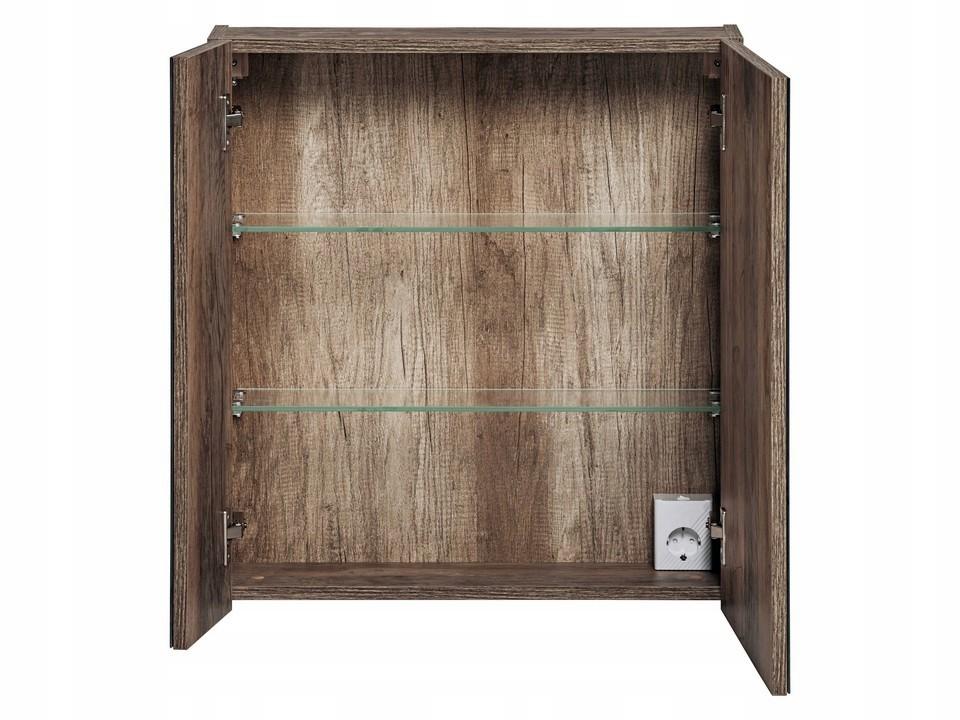 Szafka z lustrem 60 cm oak z gniazdkiem do łazienki  nr. 4