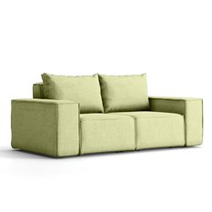 Sofa ogrodowa SONNE 180x73x88 cm dwuosobowa wodoodporna UV + 2 poduszki na taras do ogrodu zielona