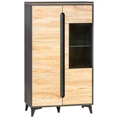 Witryna 90,1x40x151,2 cm Gappa z dwoma drzwiczkami fresco i jesion górski do salonu - Miniaturka zdjęcia nr 1