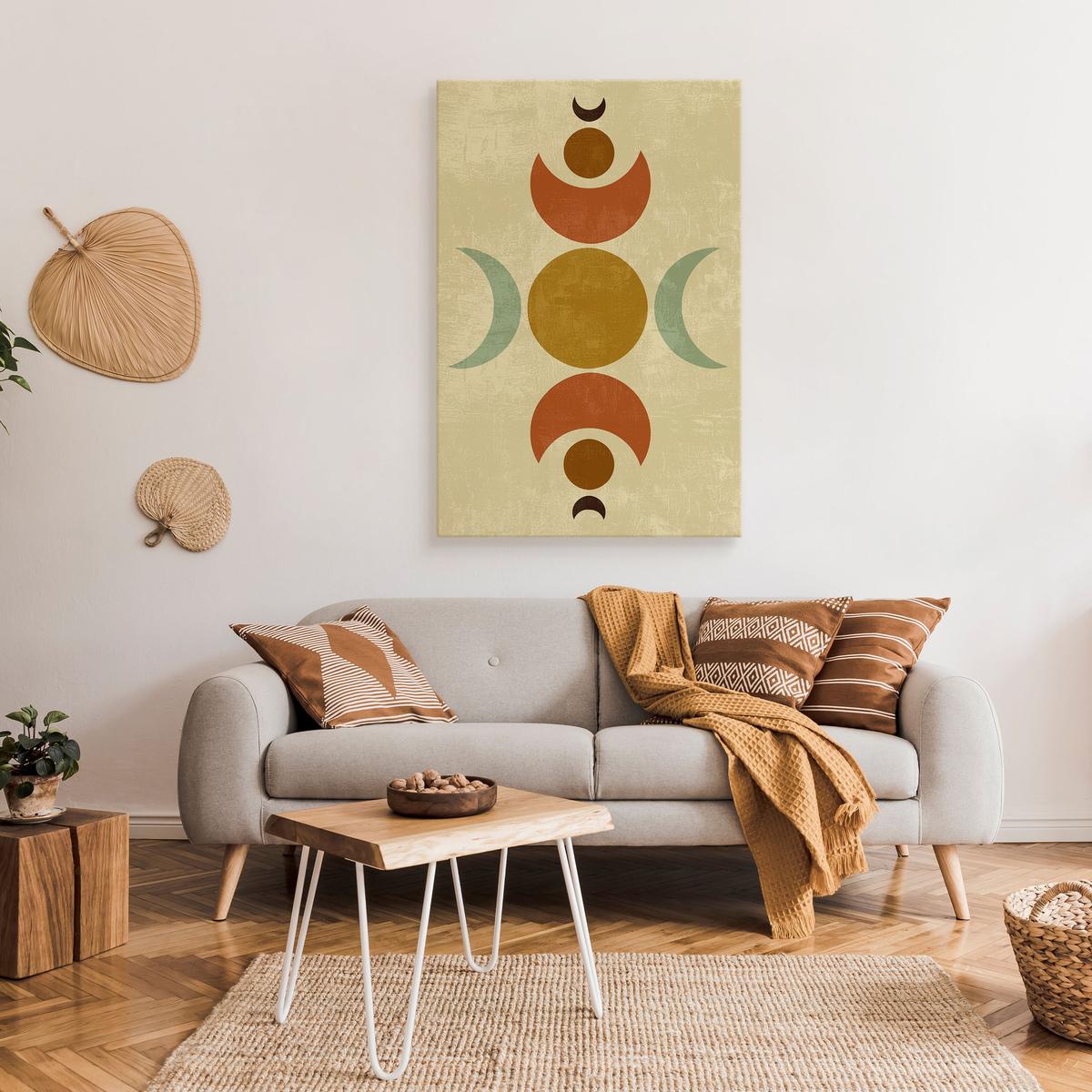 Obraz Do Sypialni Księżyce Azteckie Wzory Styl Boho 80x120cm nr. 3