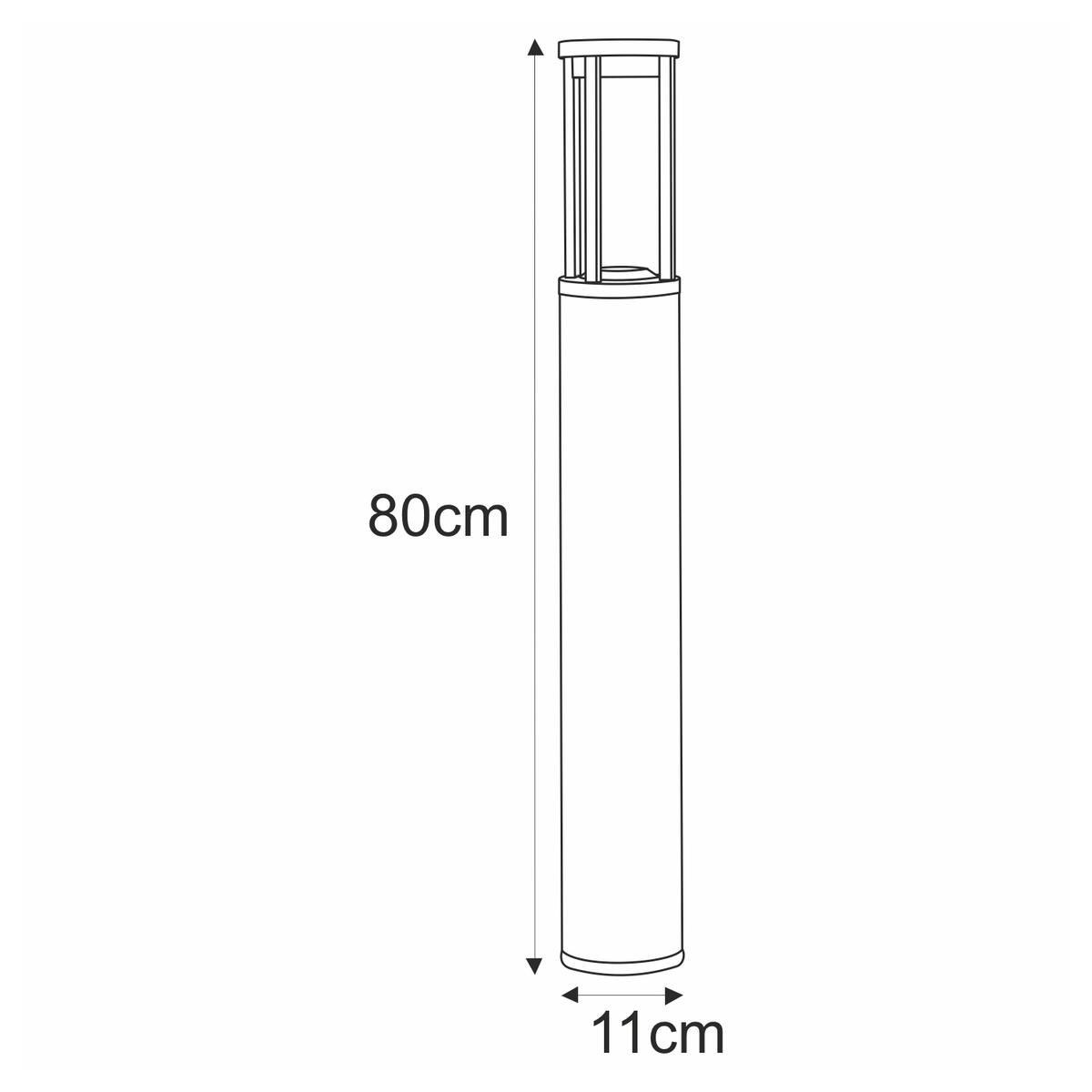 Lampa ogrodowa stojąca K-8139 UBBE 11x80x80 cm do ogrodu czarny nr. 5