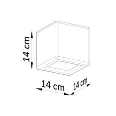 Kinkiet ceramiczny NESTA 14x14x14cm E27 biały nowoczesny do salonu - Miniaturka zdjęcia nr 4