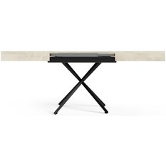 Stół rozkładany 120x90x80 cm prostokątny Aurora X white chromix do jadalni - Miniaturka zdjęcia nr 5