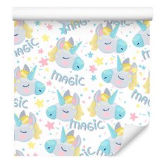 Tapeta dla dzieci – Magiczne śpiące jednorożce  - Miniaturka zdjęcia nr 3