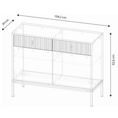 Komoda Maggiore 104 cm do sypialni garderoby kaszmir złoty - Miniaturka zdjęcia nr 7