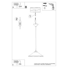 Lampa wisząca ZUMA biała 76x30x30cm nowoczesna E27 do salonu - Miniaturka zdjęcia nr 11