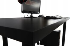 Biurko gamingowe Atlanta 160x80x3,6cm czarne pro gamer czarne do pokoju gracza - Miniaturka zdjęcia nr 3