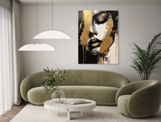 Obraz Do Salonu ZŁOTY Portret Kobieca Twarz Styl Glamour Abstrakcja 80x120cm - Miniaturka zdjęcia nr 9