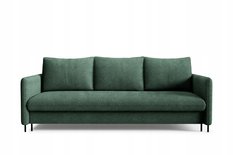 Kanapa BELISSA 216x91x98 cm sofa z funkcją spania z pojemnikiem BOUCLE zielona do salonu - Miniaturka zdjęcia nr 9