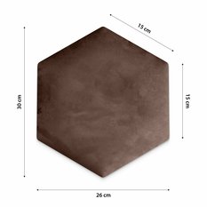 Panele tapicerowane 26x30 cm na ścianę hexagon brązowy - Miniaturka zdjęcia nr 3