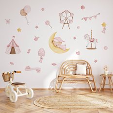 Naklejki Ścienne Dla Dzieci Misiu Słodycze 120x60 Balony ZESTAW - Miniaturka zdjęcia nr 6