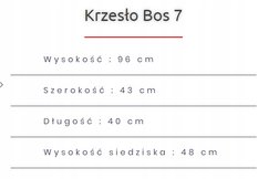 Krzesło BOS 7 40x43x96 cm z drewna litego do jadalni naturalne z brązowym siedzeniem  - Miniaturka zdjęcia nr 3