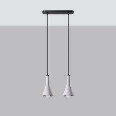 Lampa wisząca REA 2 beton 113x12x34cm nowoczesna E14 do salonu - Miniaturka zdjęcia nr 2