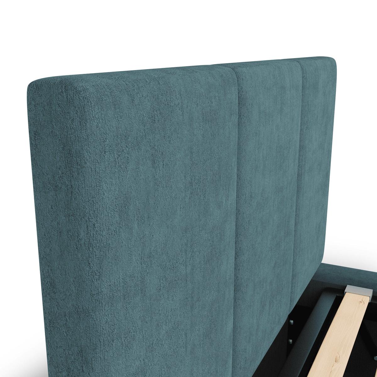 Łóżko Pojedyncze 90x200cm łóżko tapicerowane z pojemnikiem morskie do sypialni wezgłowie 88 cm nr. 8