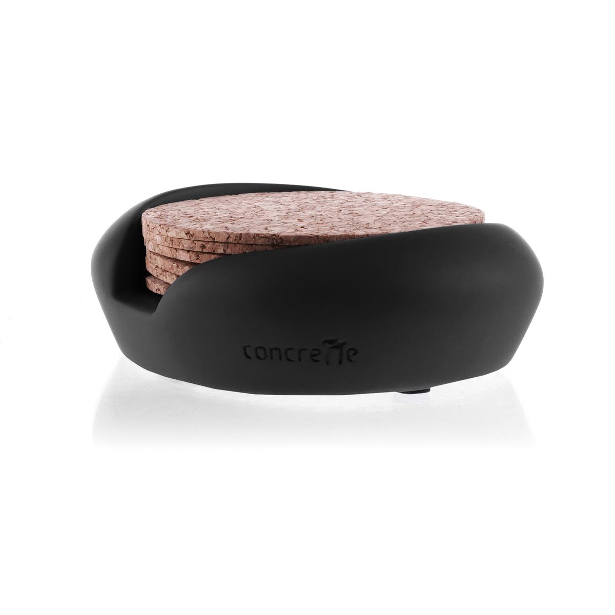 Pojemnik na podkładki Smooth Black Matt Poli nr. 1