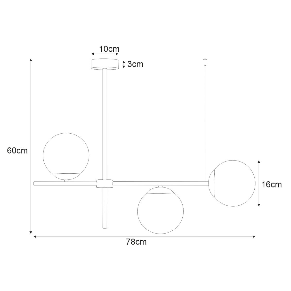 Lampa sufitowa K-4735 VUELTA 78x60x35 cm do salonu lub pokoju czarny/biały matowy nr. 3