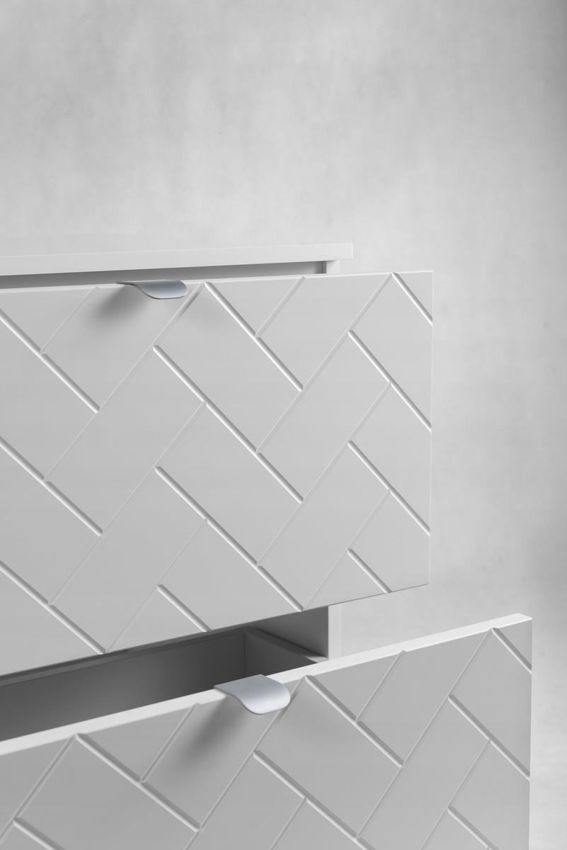 Szafka łazienkowa TREND 80 cm z regałem i blatem biały dąb craft nr. 12