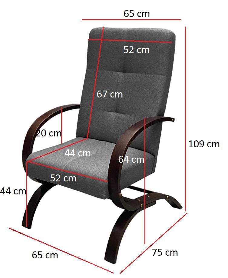 Fotel Finka 65x109x75 cm do salonu żółty dąb sonoma  nr. 2