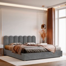 Panele tapicerowane 30x100 cm na ścianę płotek wezgłowie szary - Miniaturka zdjęcia nr 5