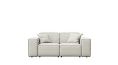 Sofa ogrodowa MALIBIU 186x73x88 cm wodoodporna UV 2-os + 2 poduszki do ogrodu kremowa