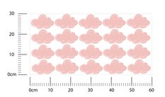 NAKLEJKA NA ŚCIANĘ DO POKOJU DZIECKA 60x30 RÓŻOWE CHMURKI - Miniaturka zdjęcia nr 6