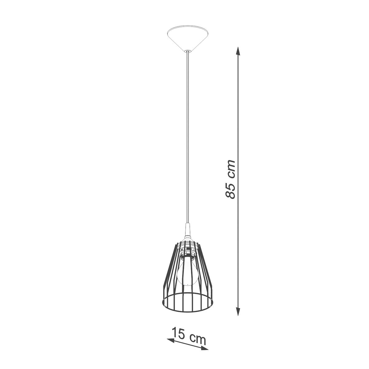 Lampa wisząca LEYO 85x15x15cm nowoczesna E27 do salonu nr. 5