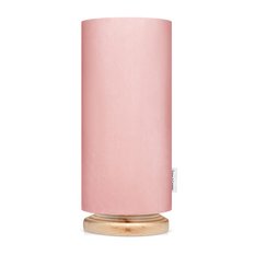 Lampka nocna Classic 29x13x32 cm różowy ze ściemniaczem drewno olejowane