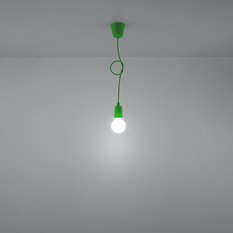 Lampa wisząca DIEGO 1 zielony 90x9x9cm nowoczesna lampa wisząca E27 do salonu - Miniaturka zdjęcia nr 6