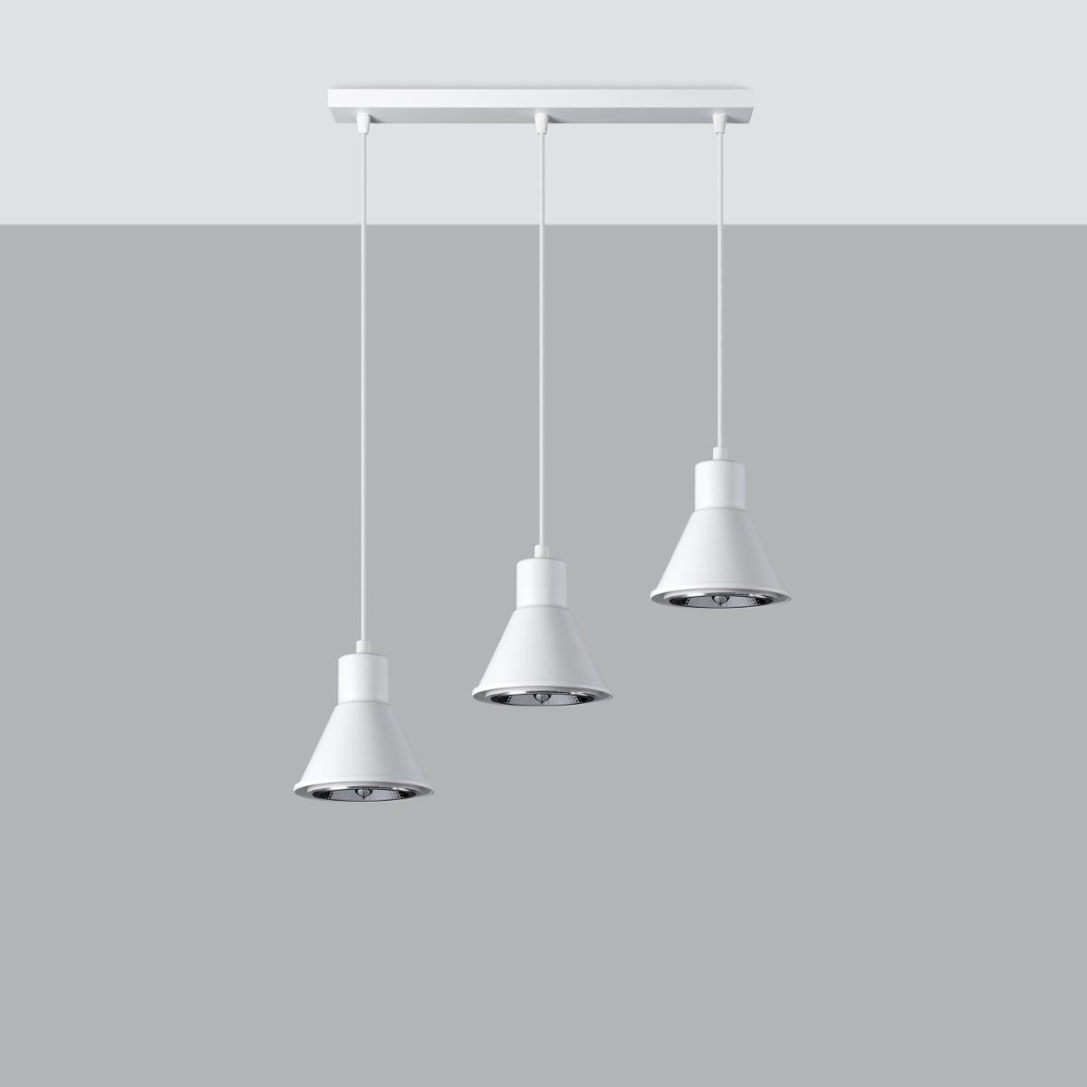 Lampa wisząca TAZILA 3 biała 120x14x45cm nowoczesna ES111 do salonu nr. 2