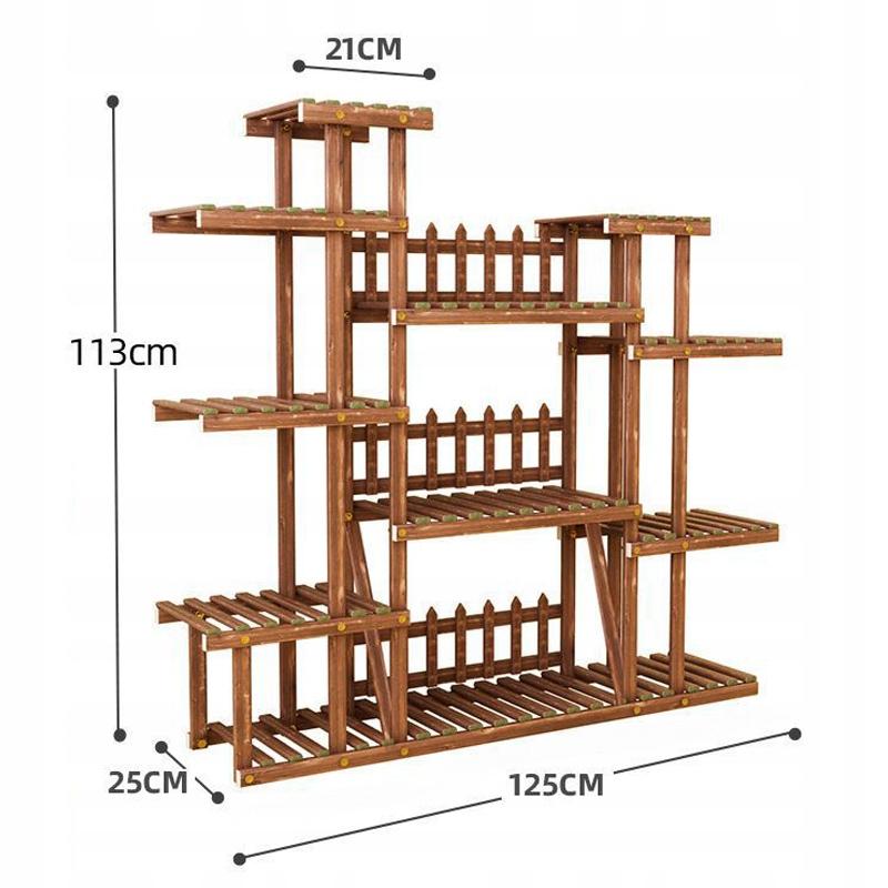 Stojak 25 cm do salonu na kwiaty kwietnik regał stojący drewno  nr. 11