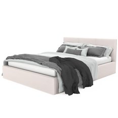 Łóżko tapicerowane  140x200x88 cm do sypialni otwierany schowek na pościel  basic kremowe - Miniaturka zdjęcia nr 10