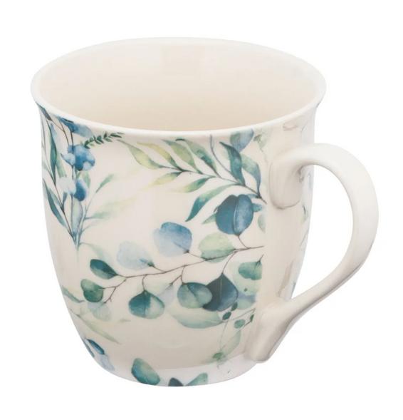 Duży kubek porcelanowy XXL 630ml Ruskus listki pełny nr. 2