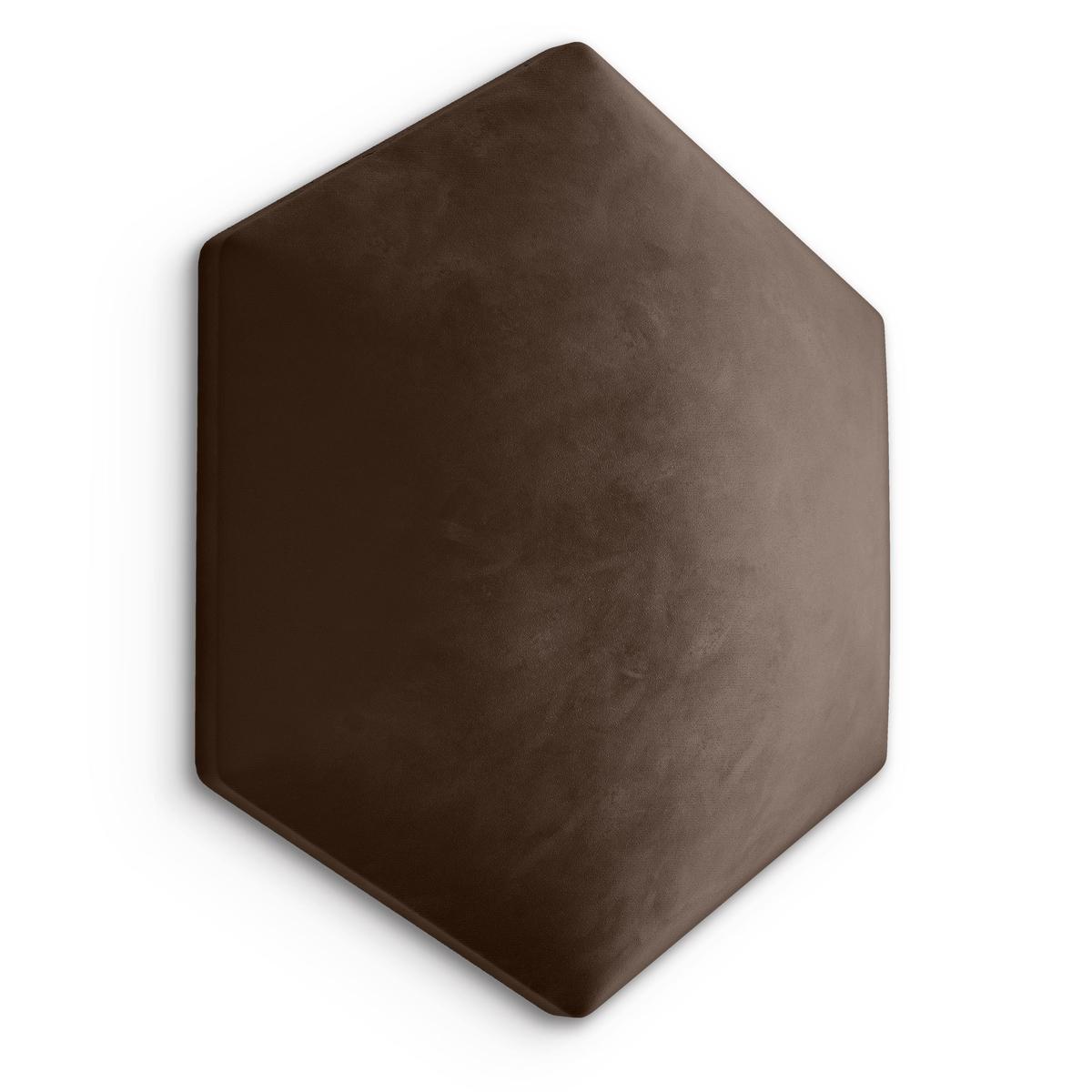 Panele tapicerowane 26x30 cm na ścianę hexagon brązowy