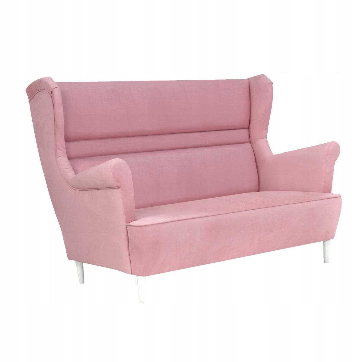 Zestaw wypoczynkowy ZOJA sofa + 2 fotele pudrowy róż do salonu  nr. 3
