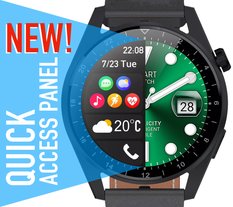 Smartwatch Rubicon RNCE78 , koperta 53x45x12 mm z wyświetlaczem TFT IPS 1.32"wymienne paski skórzany i silikonowy, IP67, Bluetooth Call. - Miniaturka zdjęcia nr 3