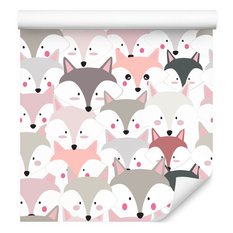 Tapeta Do Pokoju Dziecka Kolorowe LISKI Zwierzątka  - Miniaturka zdjęcia nr 3