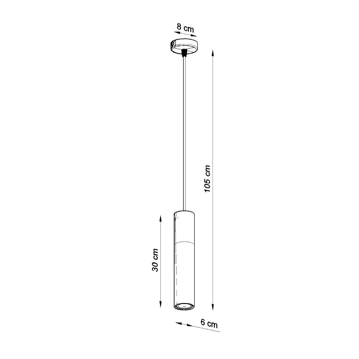 Lampa wisząca PABLO czarna 105x8x8cm nowoczesna G10 do salonu nr. 4