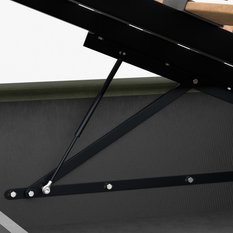 Łóżko tapicerowane 160x200 premium z pojemnikiem do sypialni khaki wezgłowie 107 cm - Miniaturka zdjęcia nr 15