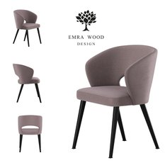 Krzesło DELUXE KR-8 50x60x85 cm welurowe do jadalni fioletowy