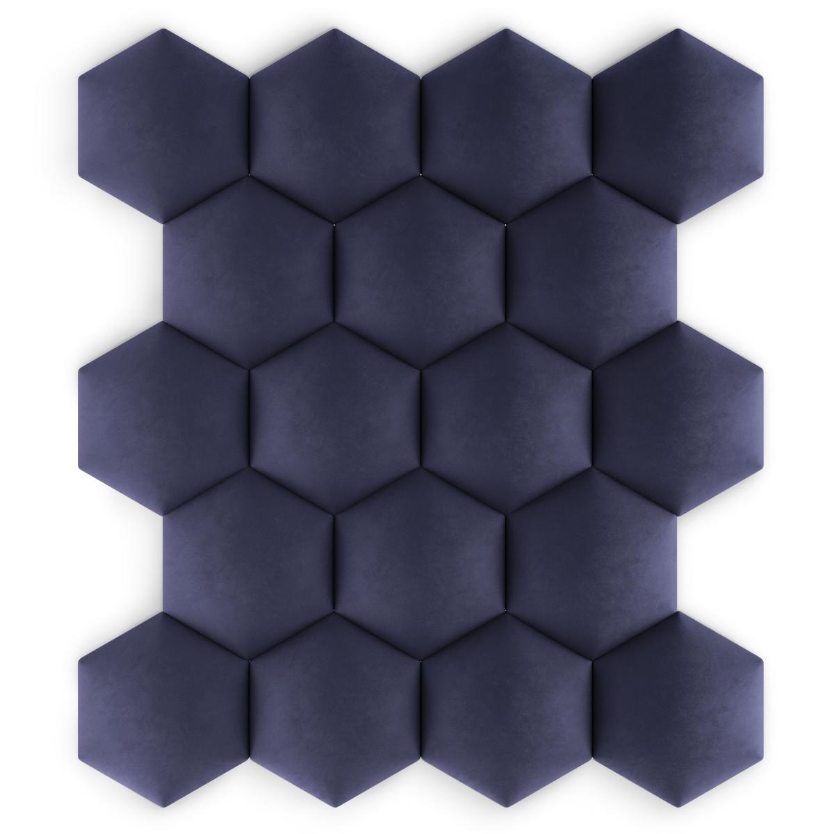 Panele tapicerowane 35x40 cm hexagon magic velvet lawendowy  nr. 7