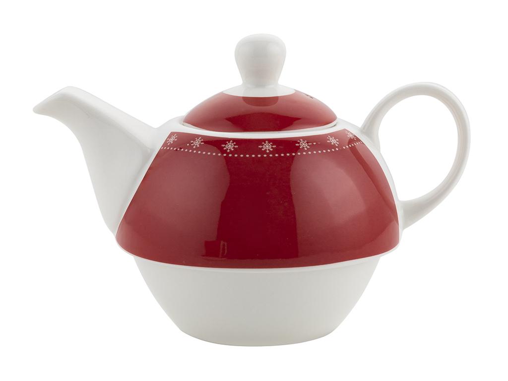 Filiżanka z dzbankiem zestaw Tea For One Rudolfo czerwony Renifer 400 ml nr. 4