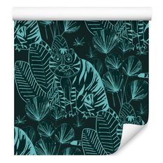 Tapeta - Tygrysy i rośliny 