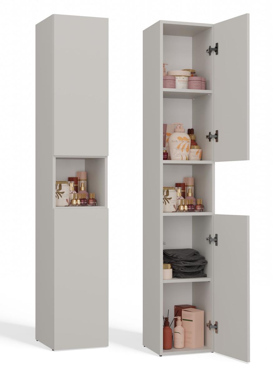 Szafka łazienkowa Nel 1 174x31x30 cm regał słupek kaszmir beż